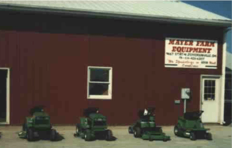 mowers lined up