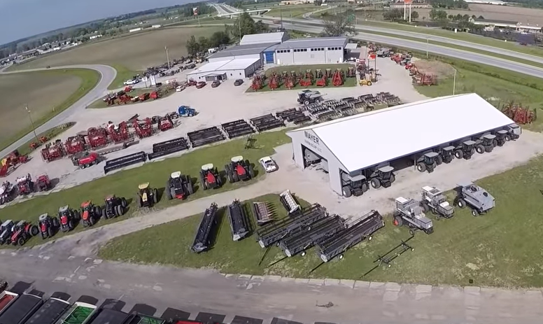 A skyview shot of Mayer Farm Equipment LLC